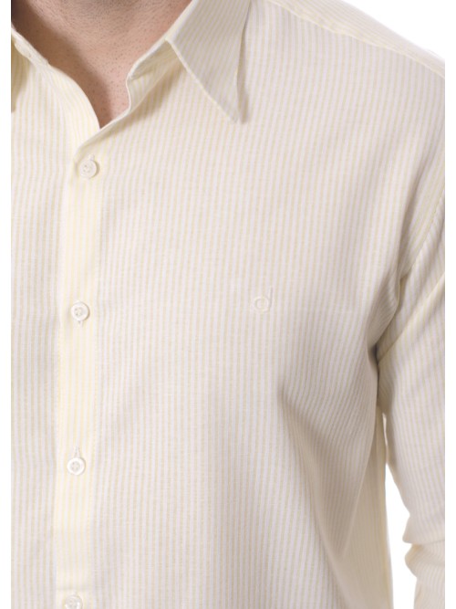Camisa masculina listrada amarela Camisa masculina listrada amarela