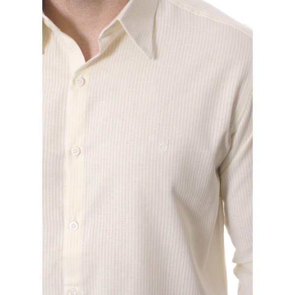 Camisa masculina listrada amarela
