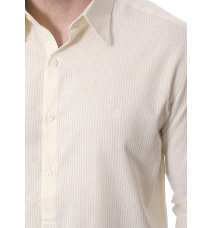 Camisa masculina listrada amarela Camisa masculina listrada amarela