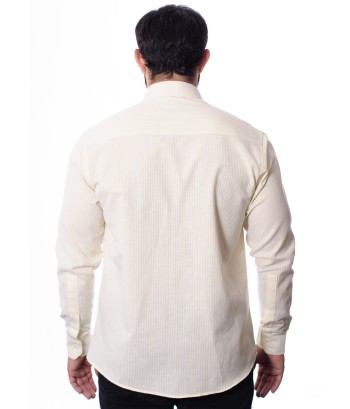 Camisa masculina listrada amarela