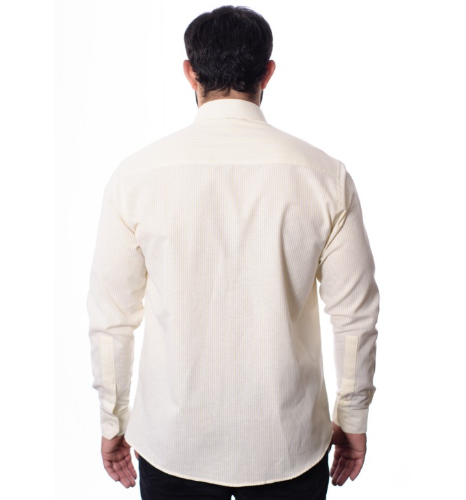 Camisa masculina listrada amarela Camisa masculina listrada amarela