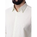 Camisa masculina listrada verde claro