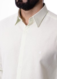 Camisa masculina listrada verde claro
