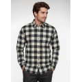 Camisa Xadrez Bege e Preta Manga Longa Camisa Xadrez Bege e Preta Manga Longa