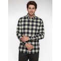 Camisa Xadrez Bege e Preta Manga Longa Camisa Xadrez Bege e Preta Manga Longa