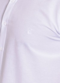 Camisa social branca masculina de tricoline manga curta
