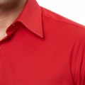 Camisa social vermelha de tricoline manga curta