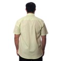 Camisa social verde claro masculina de tricoline manga curta