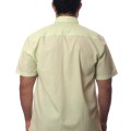 Camisa social verde claro masculina de tricoline manga curta