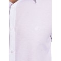 Camisa social branca masculina de tricoline manga longa