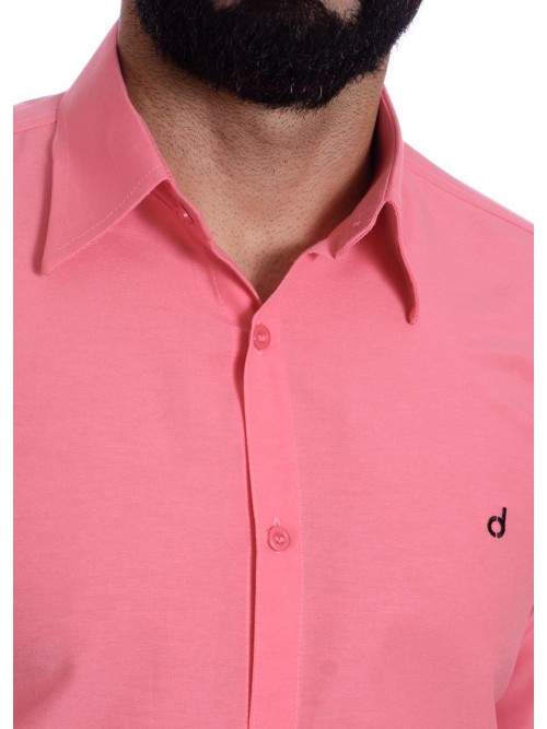 Camisa social goiaba masculina de tricoline manga longa Camisa social goiaba masculina de tricoline manga longa