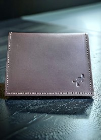 Carteira masculina couro nobre marrom Slim