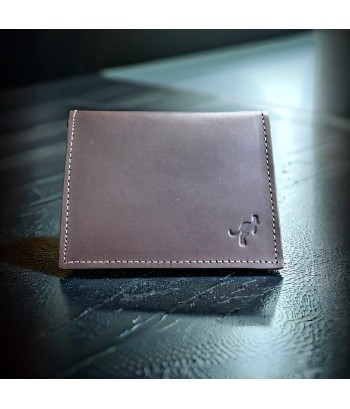 Carteira masculina couro nobre marrom Slim