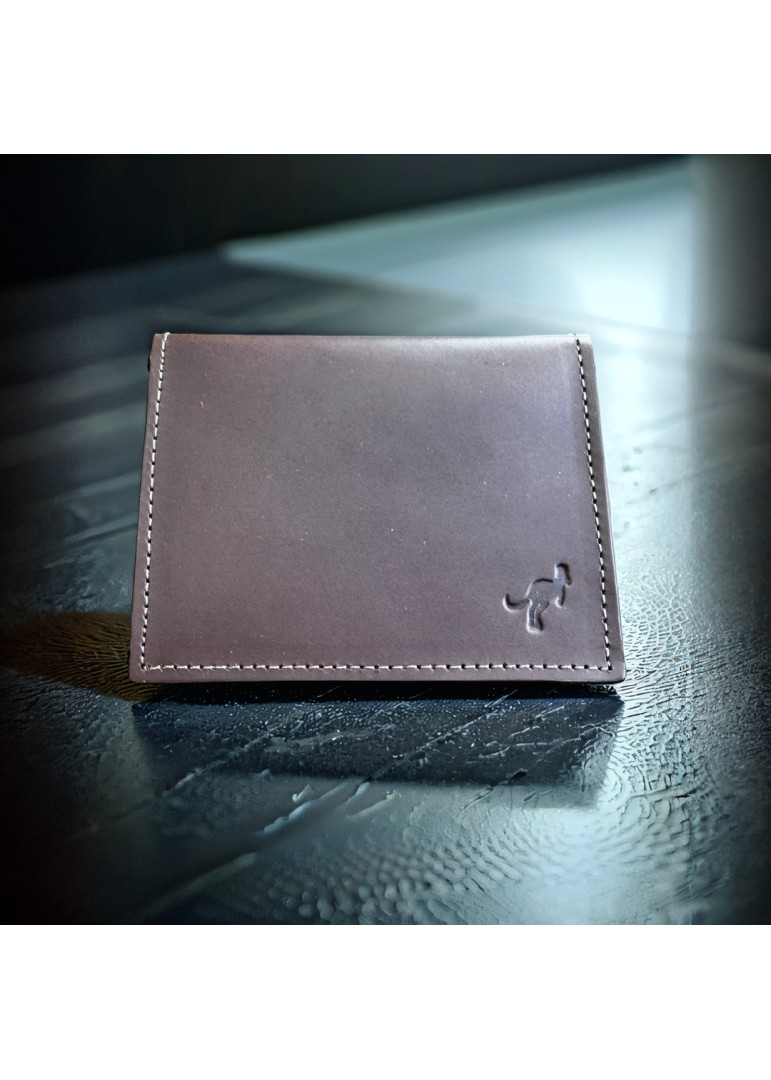 Carteira masculina couro nobre marrom Slim