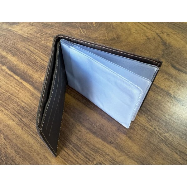 Carteira de Luxo Couro Legítimo Com Porta CNH