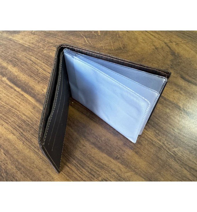 Carteira de Luxo Couro Legítimo Com Porta CNH