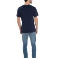 Camiseta de Algodão Premium Azul Marinho 