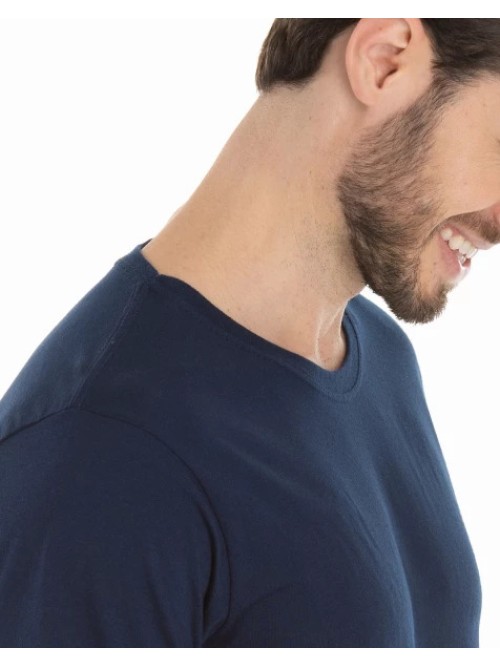 Camiseta de Algodão Premium Azul Marinho Camiseta de Algodão Premium Azul Marinho