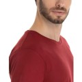 Camiseta de Algodão Premium Bordô