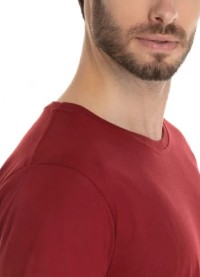 Camiseta de Algodão Premium Bordô