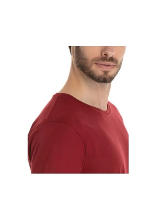 Camiseta de Algodão Premium Bordô