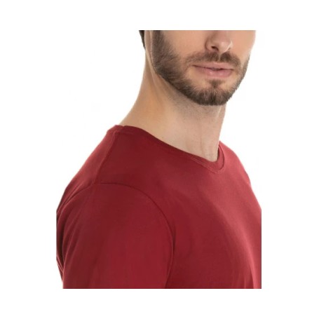 Camiseta de Algodão Premium Bordô