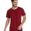Camiseta de Algodão Premium Bordô