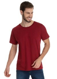 Camiseta de Algodão Premium Bordô