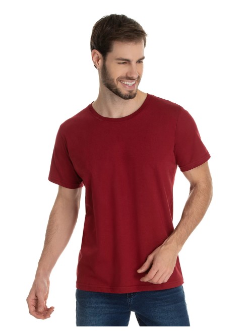 Camiseta de Algodão Premium Bordô Camiseta de Algodão Premium Bordô