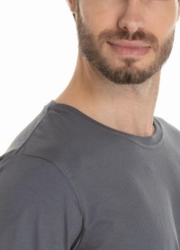 Camiseta de Algodão Premium Cinza Chumbo