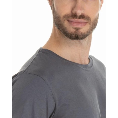 Camiseta de Algodão Premium Cinza Chumbo