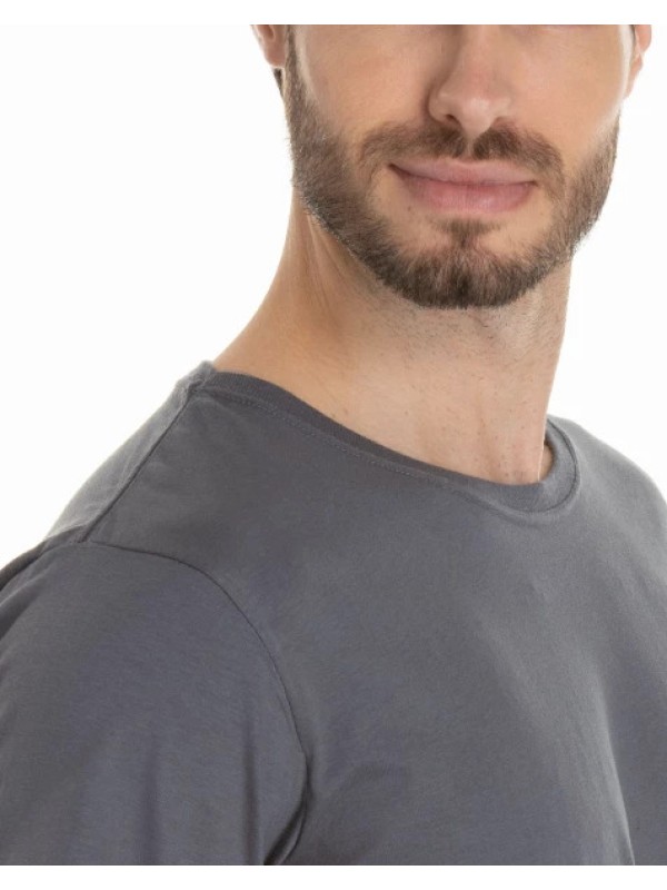 Camiseta de Algodão Premium Cinza Chumbo Camiseta de Algodão Premium Cinza Chumbo