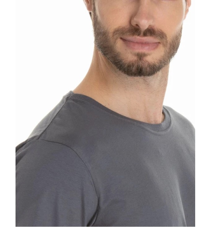 Camiseta de Algodão Premium Cinza Chumbo Camiseta de Algodão Premium Cinza Chumbo