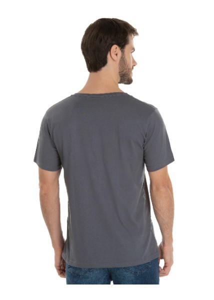 Camiseta de Algodão Premium Cinza Chumbo