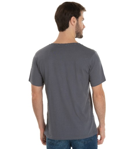 Camiseta de Algodão Premium Cinza Chumbo