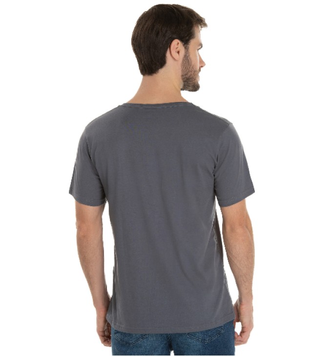 Camiseta de Algodão Premium Cinza Chumbo Camiseta de Algodão Premium Cinza Chumbo