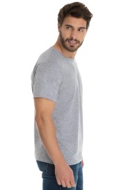 Camiseta de Algodão Premium Cinza Mescla