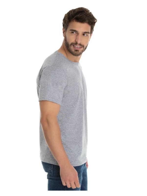 Camiseta de Algodão Premium Cinza Mescla Camiseta de Algodão Premium Cinza Mescla