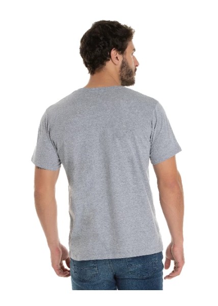 Camiseta de Algodão Premium Cinza Mescla
