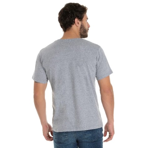 Camiseta de Algodão Premium Cinza Mescla