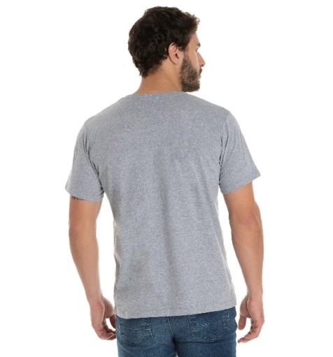 Camiseta de Algodão Premium Cinza Mescla