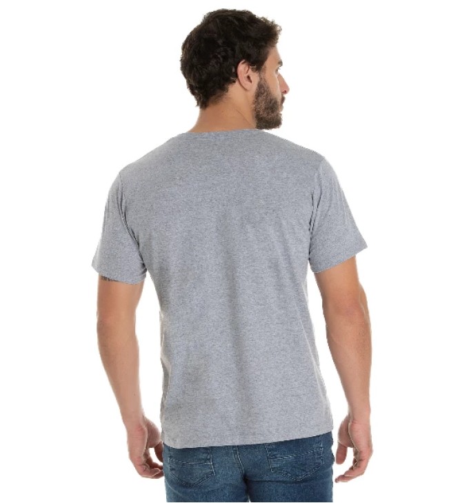 Camiseta de Algodão Premium Cinza Mescla Camiseta de Algodão Premium Cinza Mescla