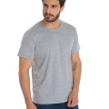 Camiseta de Algodão Premium Cinza Mescla