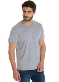 Camiseta de Algodão Premium Cinza Mescla