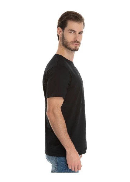 Camiseta de Algodão Premium Preta