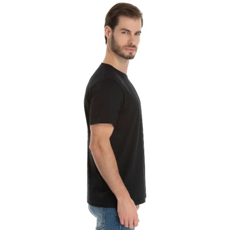 Camiseta de Algodão Premium Preta