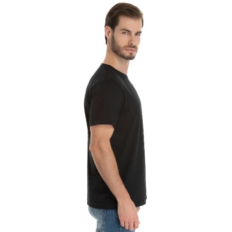 Camiseta de Algodão Premium Preta