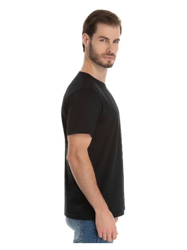 Camiseta de Algodão Premium Preta