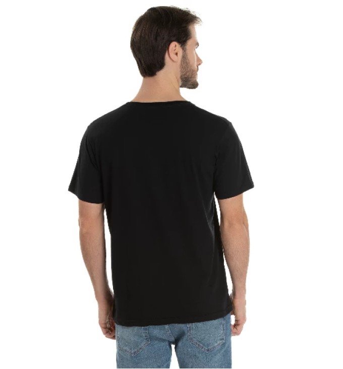 Camiseta de Algodão Premium Preta