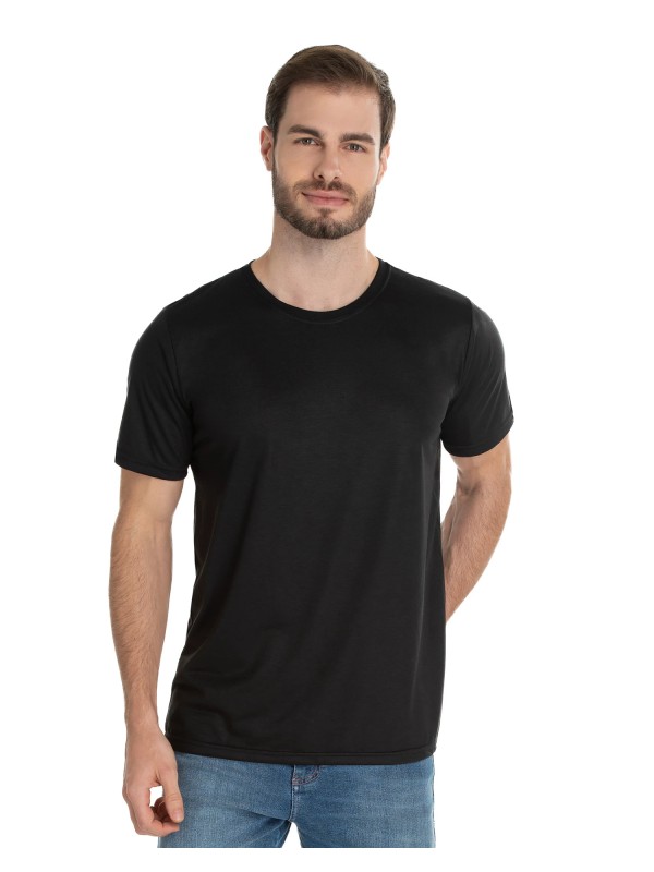 Camiseta de Algodão Premium Preta